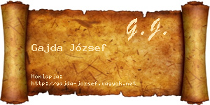 Gajda József névjegykártya